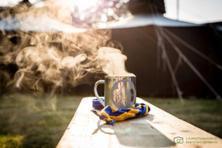 Auch Pfadfinder brauchen morgens einen Kaffee :-) Aussagekräftige Imagefotos von LS Photographie - Sebastian Lehmann für die Pfadfinder vom BdP LV NRW e.V.